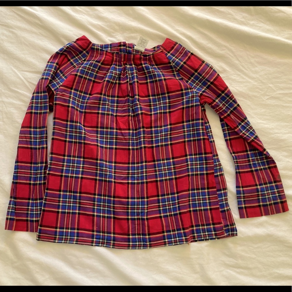 Crewcuts plaid blouse with bow detail